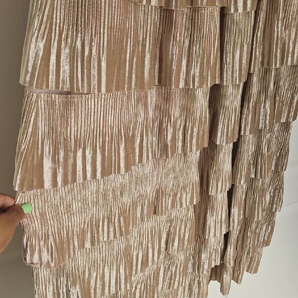 Casual Tan Tiered Maxi Skirt - Picture 7 of 16